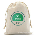 drawstring jewelry packaging cotton pouch
